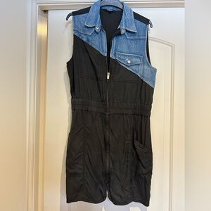 Desigual Denim and Black Mini Dress